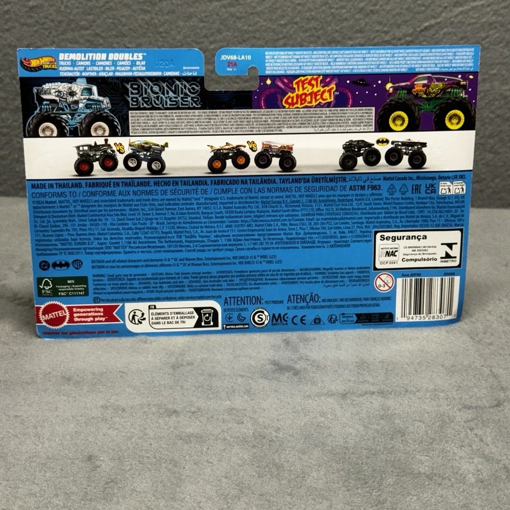 Hot Wheels Monster Trucks Test Subject And Bionic BRUISER Set Brand New